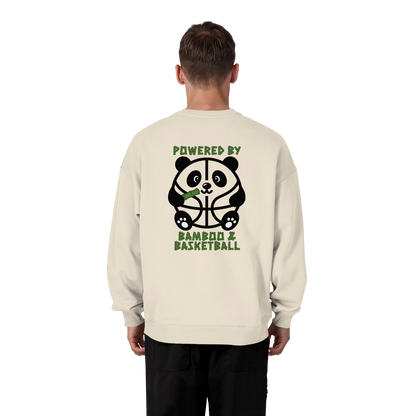 Basketball Panda Backprint - Organic Oversize Sweatshirt