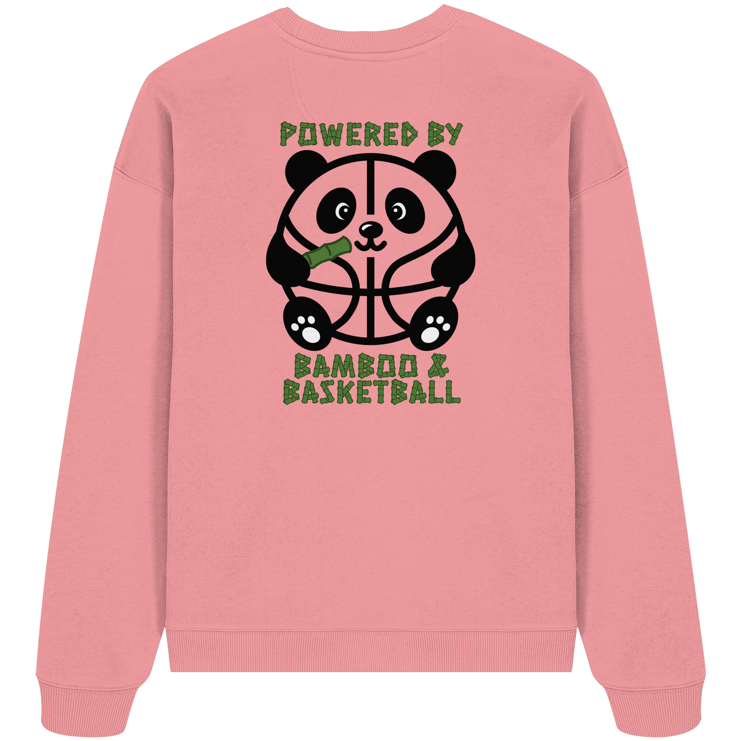 Basketball Panda Backprint - Organic Oversize Sweatshirt
