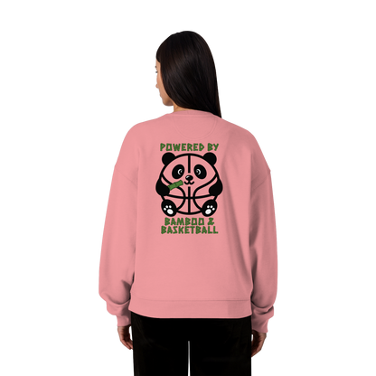 Basketball Panda Backprint - Organic Oversize Sweatshirt