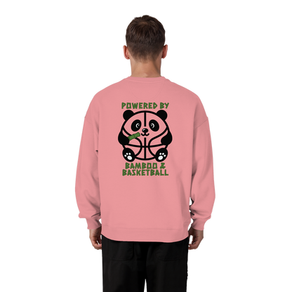 Basketball Panda Backprint - Organic Oversize Sweatshirt