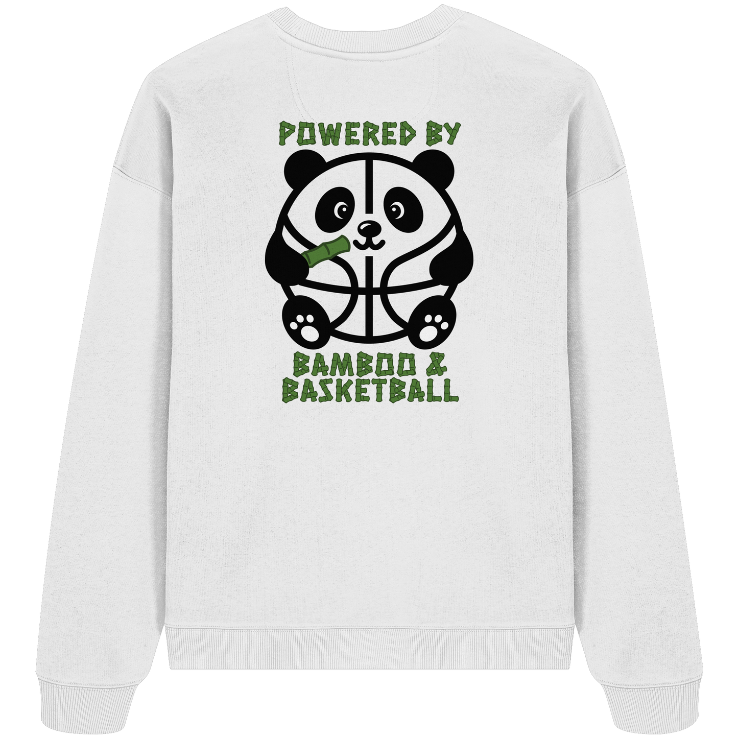 Basketball Panda Backprint - Organic Oversize Sweatshirt