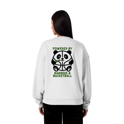 Basketball Panda Backprint - Organic Oversize Sweatshirt