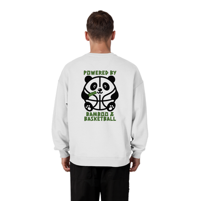 Basketball Panda Backprint - Organic Oversize Sweatshirt