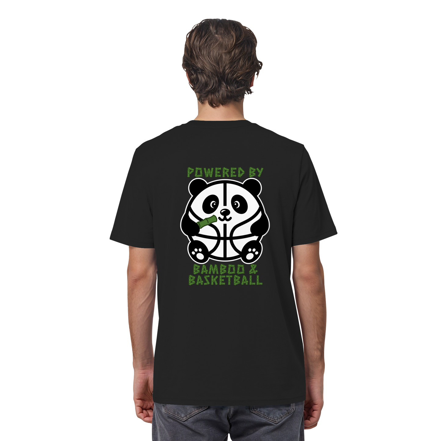 Basketball Panda Backprint - Organic Shirt