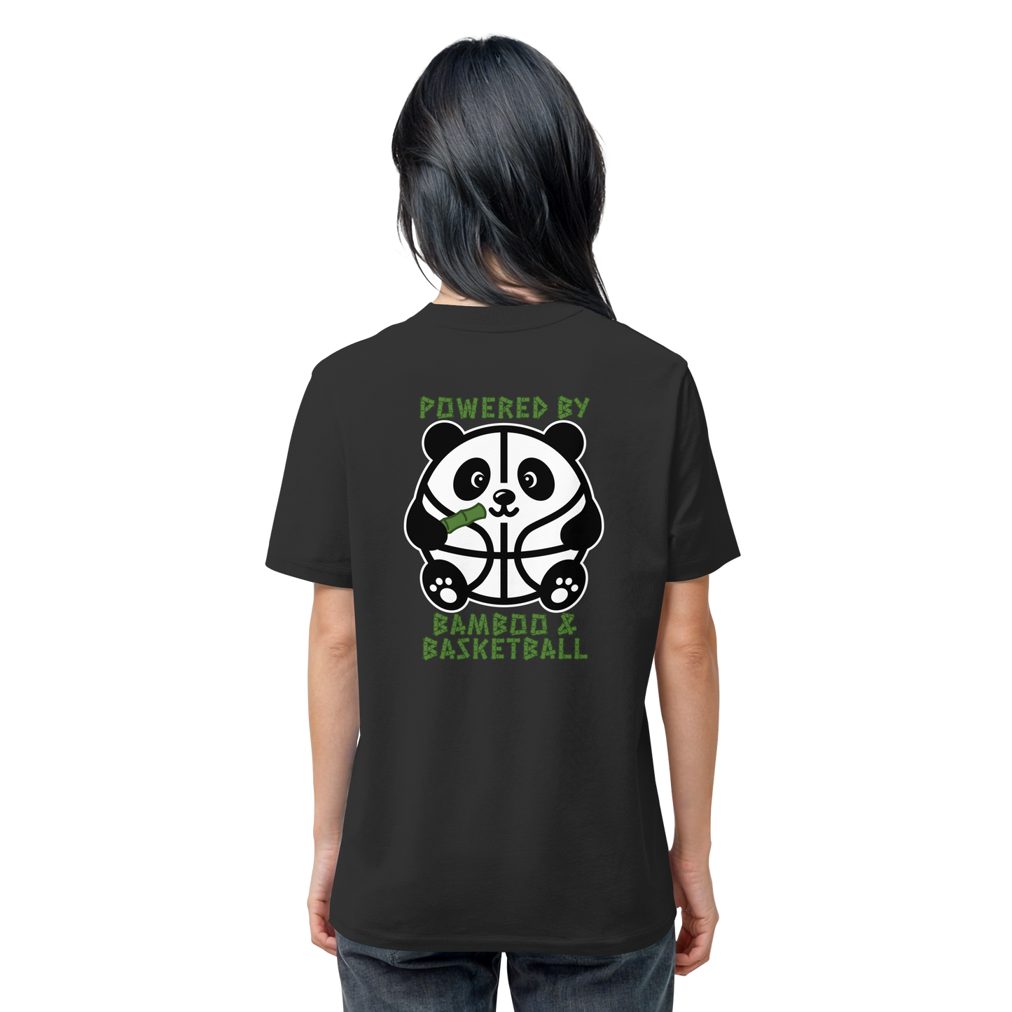 Basketball Panda Backprint - Organic Shirt