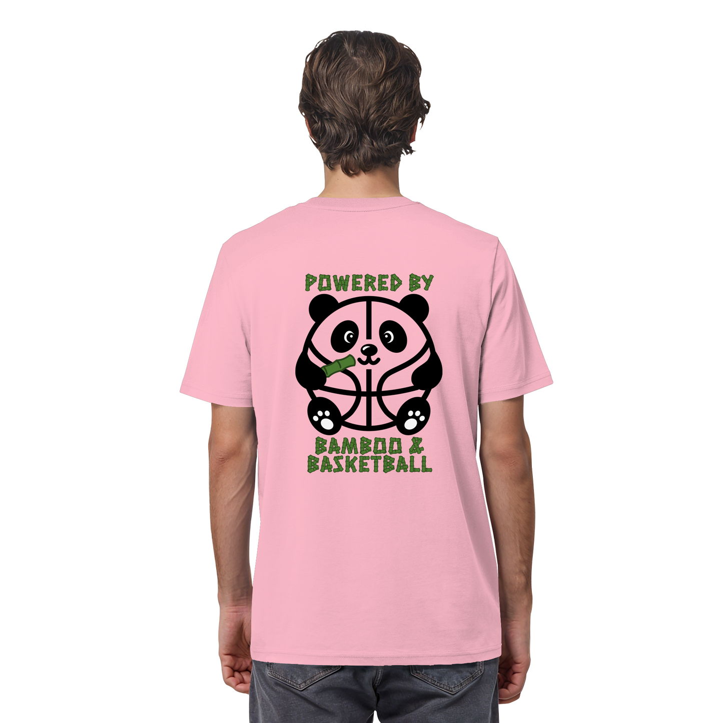 Basketball Panda Backprint - Organic Shirt