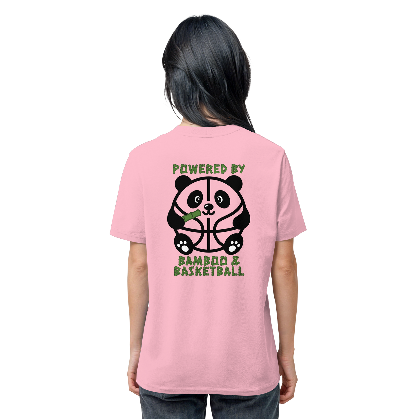 Basketball Panda Backprint - Organic Shirt