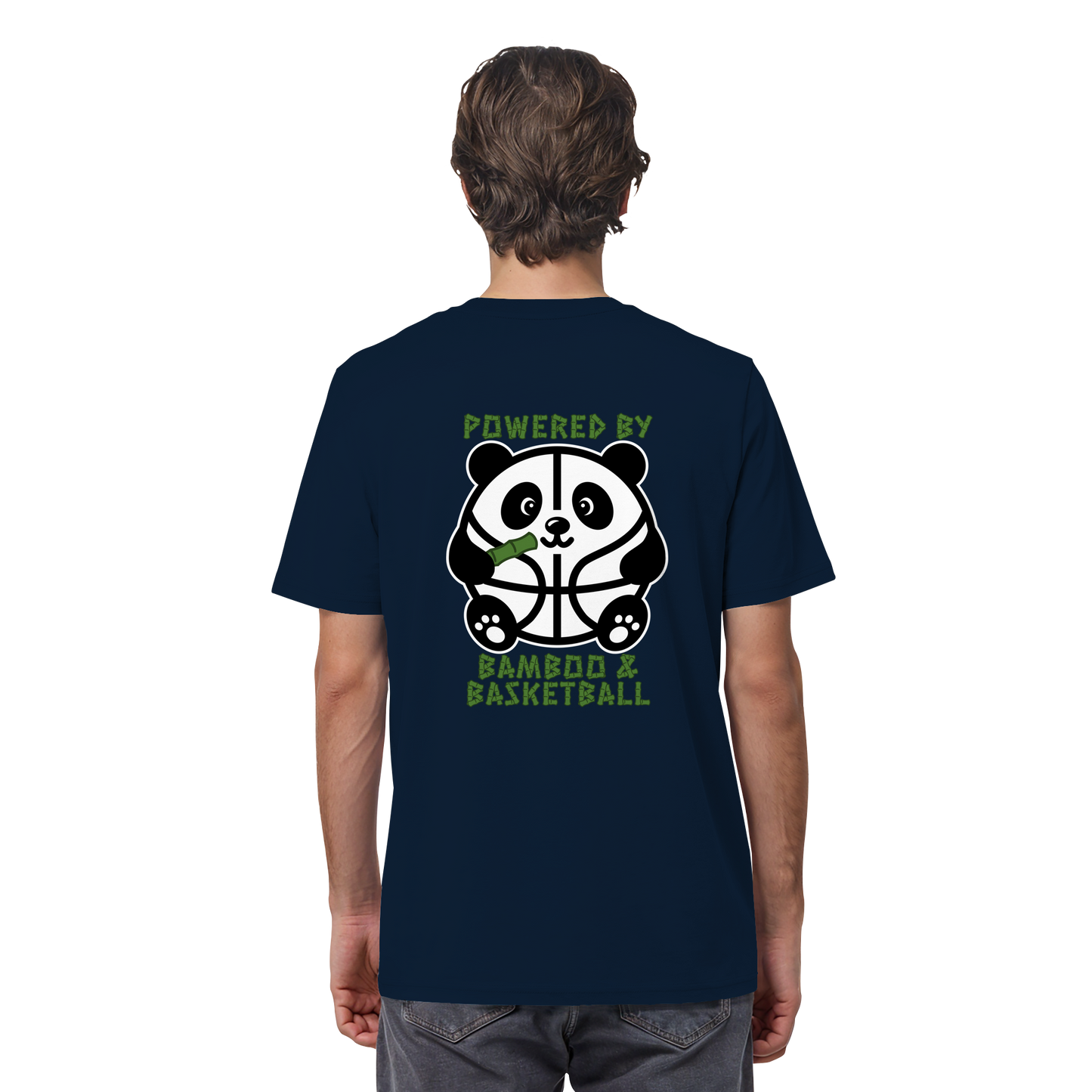 Basketball Panda Backprint - Organic Shirt