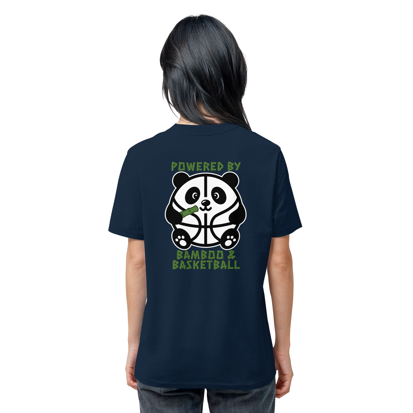 Basketball Panda Backprint - Organic Shirt