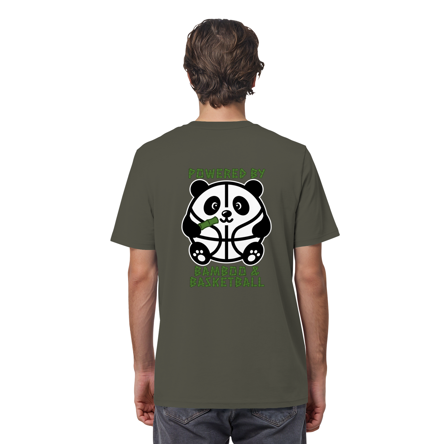 Basketball Panda Backprint - Organic Shirt
