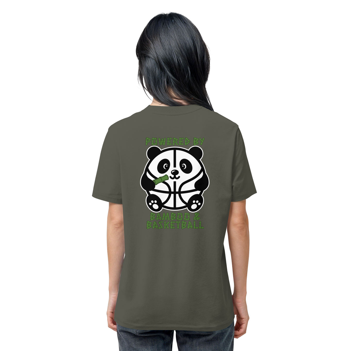 Basketball Panda Backprint - Organic Shirt