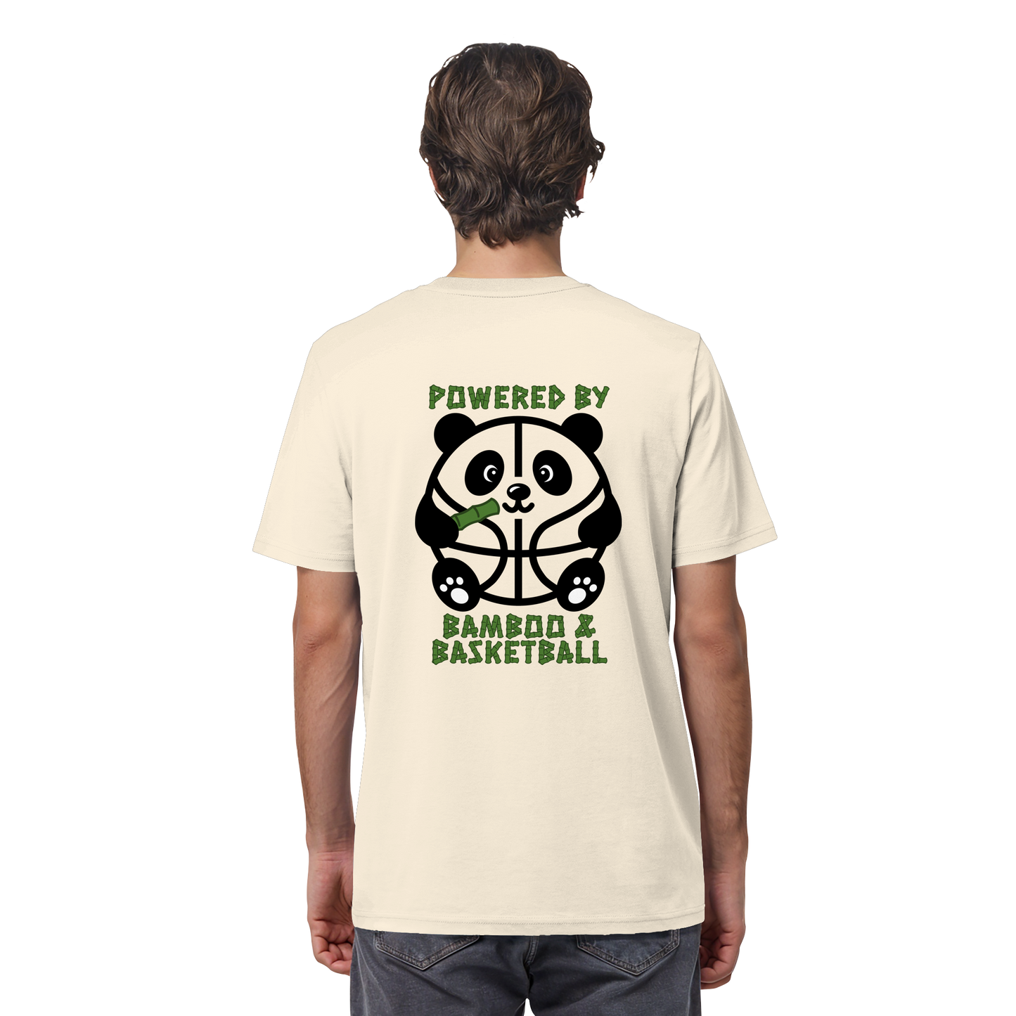Basketball Panda Backprint - Organic Shirt