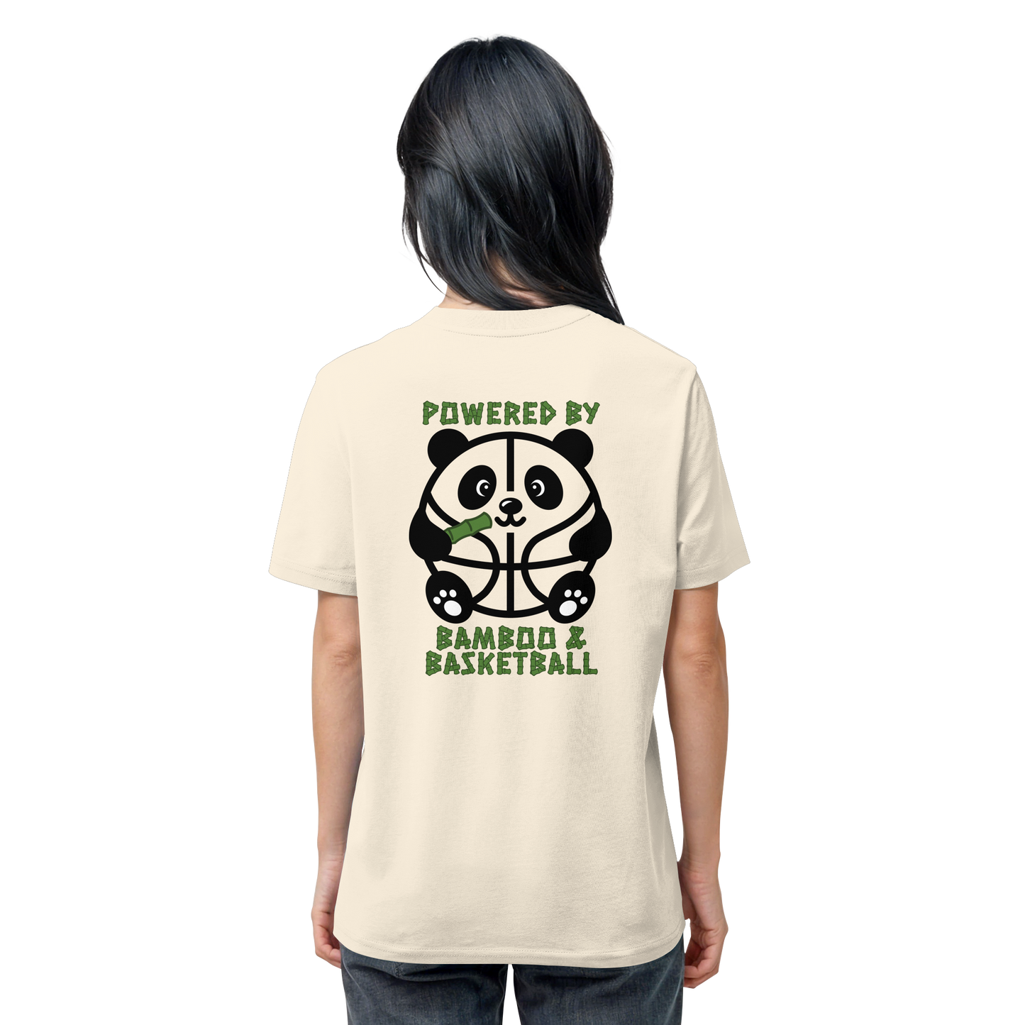 Basketball Panda Backprint - Organic Shirt