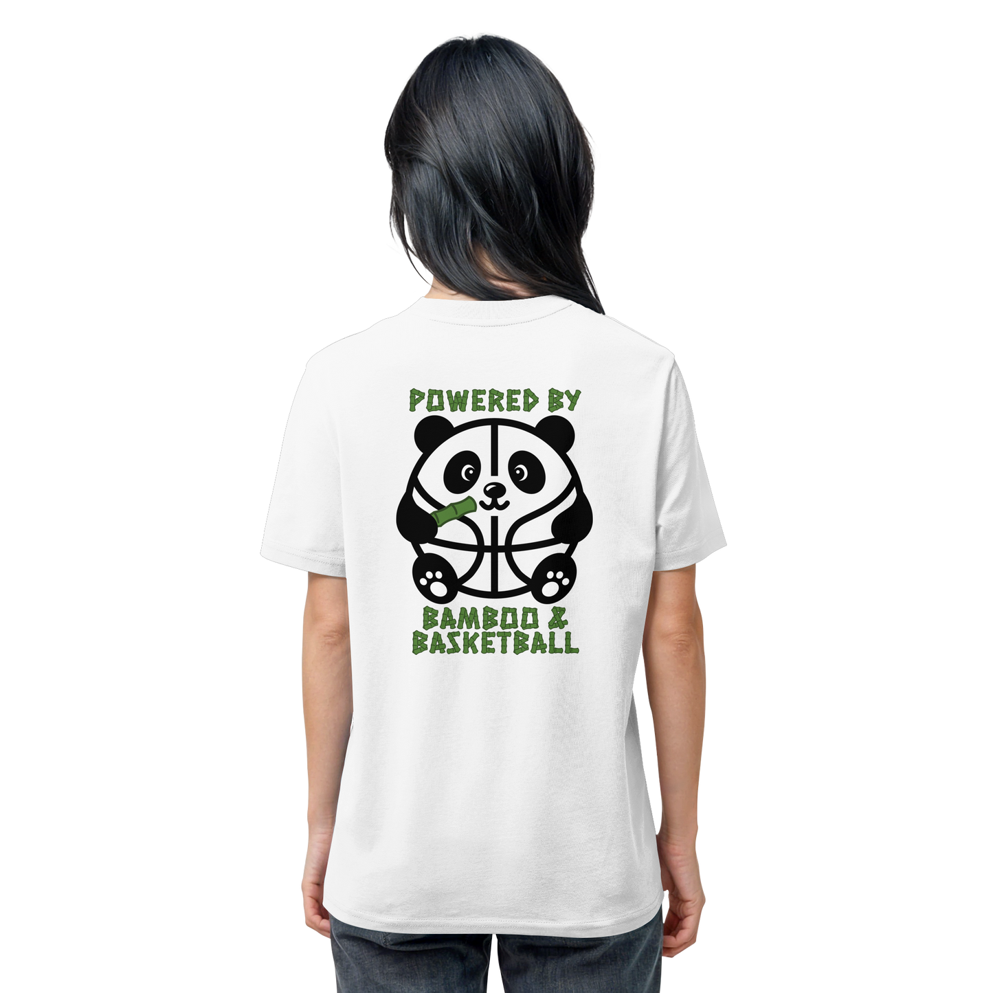 Basketball Panda Backprint - Organic Shirt