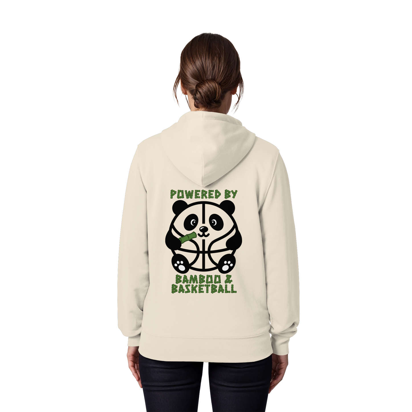 Basketball Panda Backprint - Organic Zipper