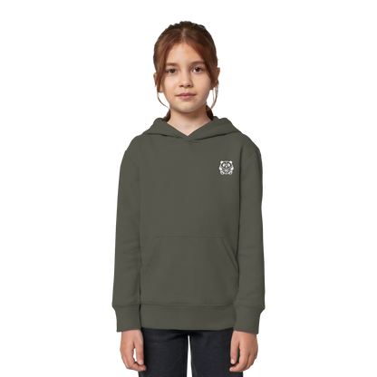 Basketball Panda Backprint - Kids Organic Hoodie
