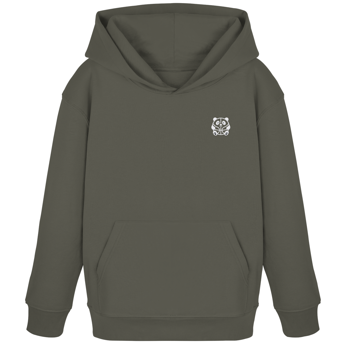 Basketball Panda Backprint - Kids Organic Hoodie