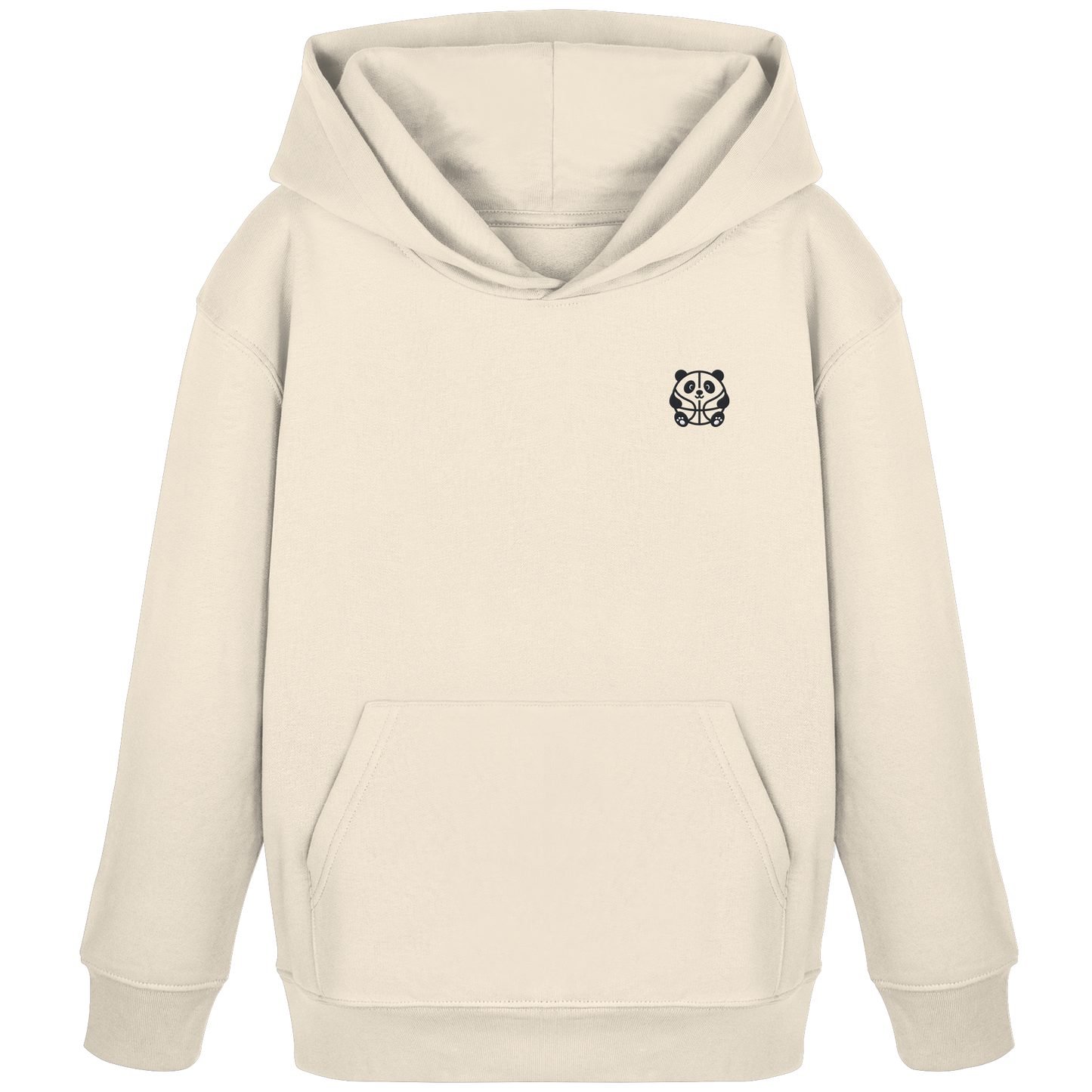 Basketball Panda Backprint - Kids Organic Hoodie