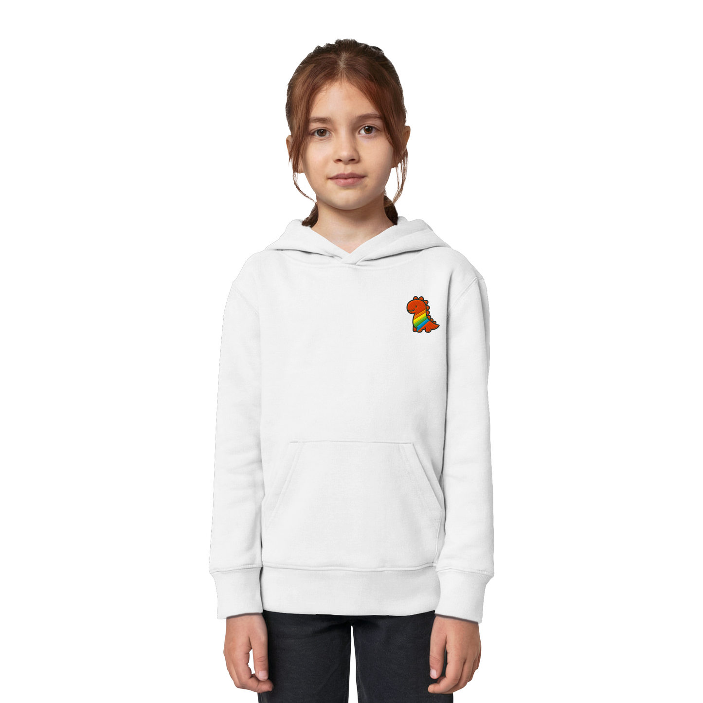 Rainbow Dino - Kids Organic Hoodie