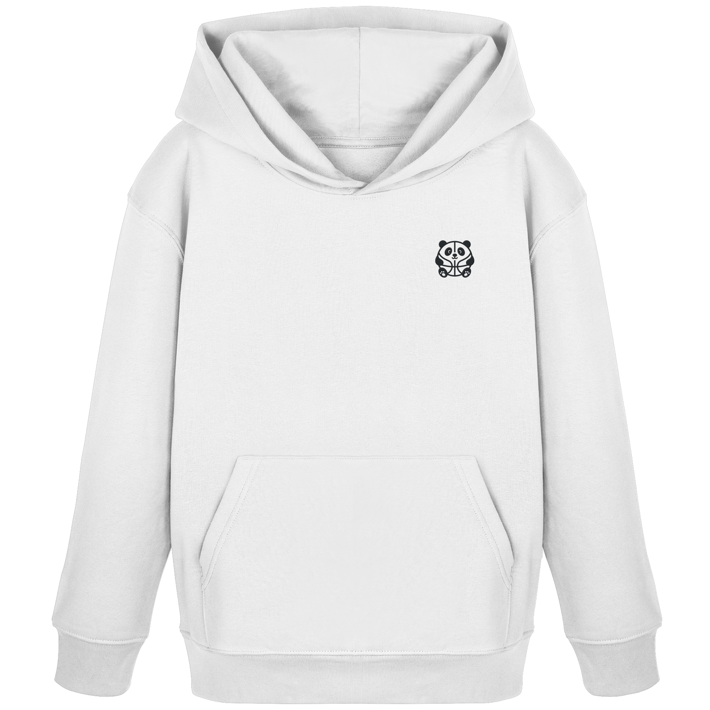 Basketball Panda Backprint - Kids Organic Hoodie