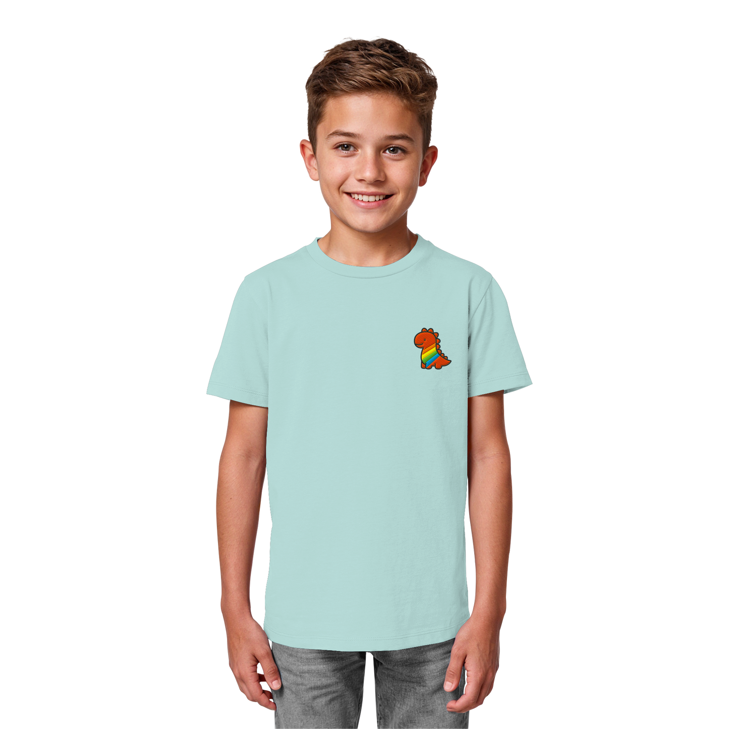 Rainbow Dino - Kids Organic Shirt