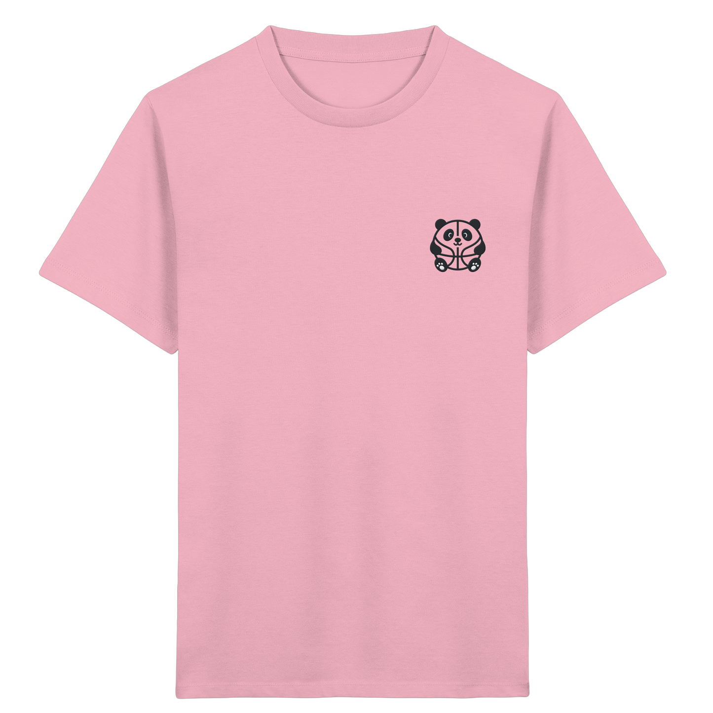 Basketball Panda Backprint - Kids Organic Shirt