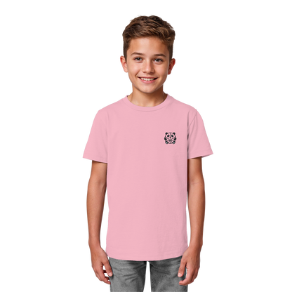 Basketball Panda Backprint - Kids Organic Shirt