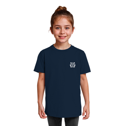 Basketball Panda Backprint - Kids Organic Shirt