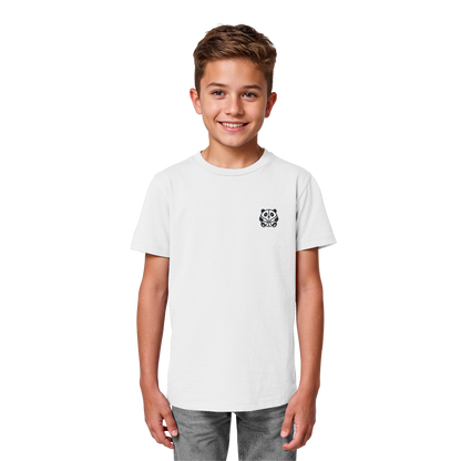 Basketball Panda Backprint - Kids Organic Shirt