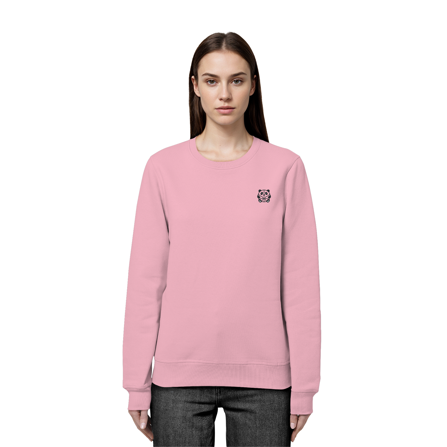 Basketball Panda Backprint - Organic Basic Unisex Sweatshirt