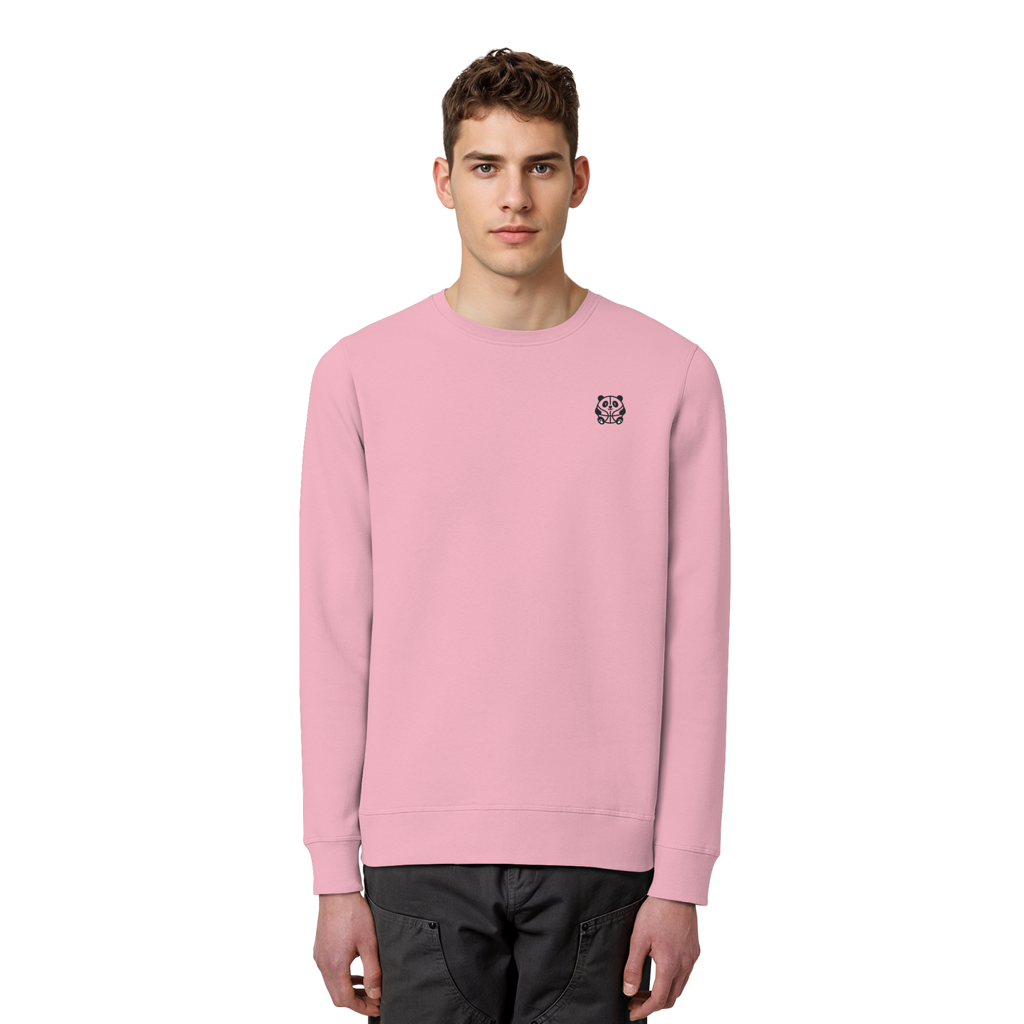 Basketball Panda Backprint - Organic Basic Unisex Sweatshirt