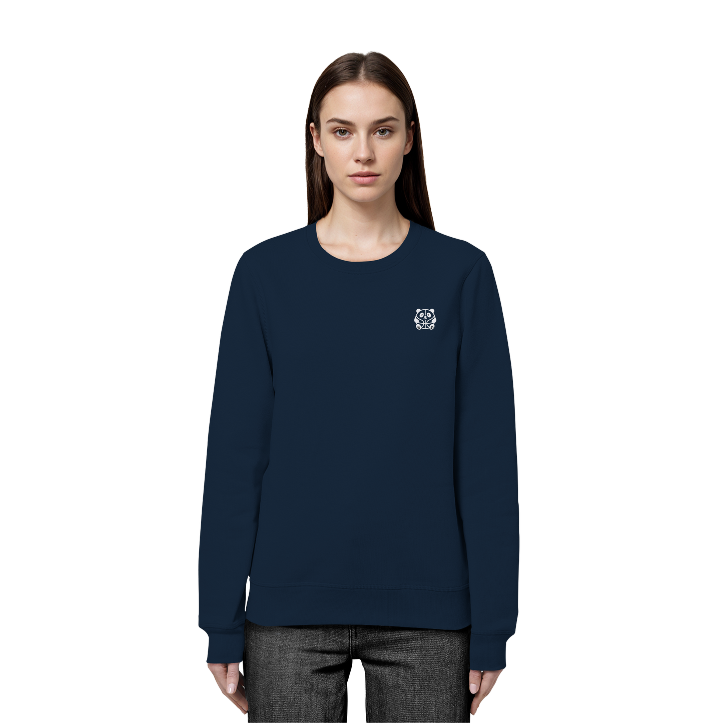 Basketball Panda Backprint - Organic Basic Unisex Sweatshirt