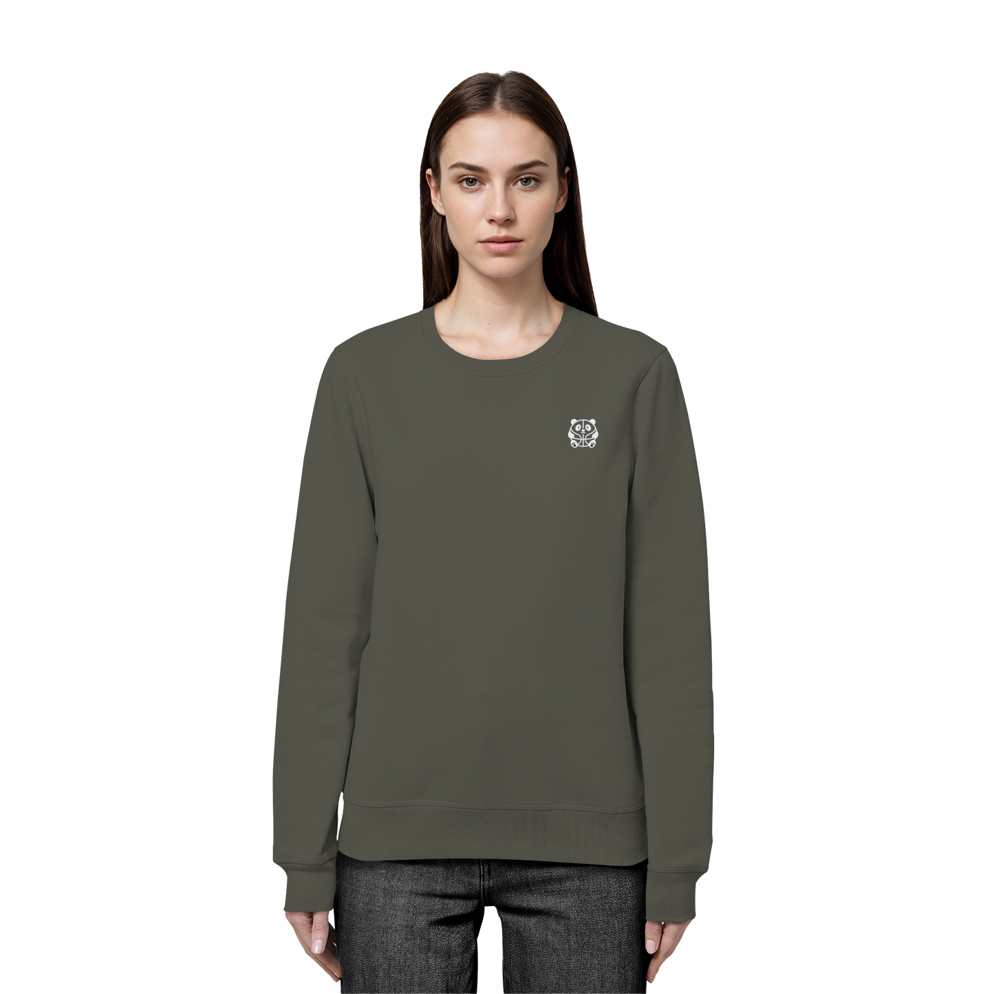 Basketball Panda Backprint - Organic Basic Unisex Sweatshirt