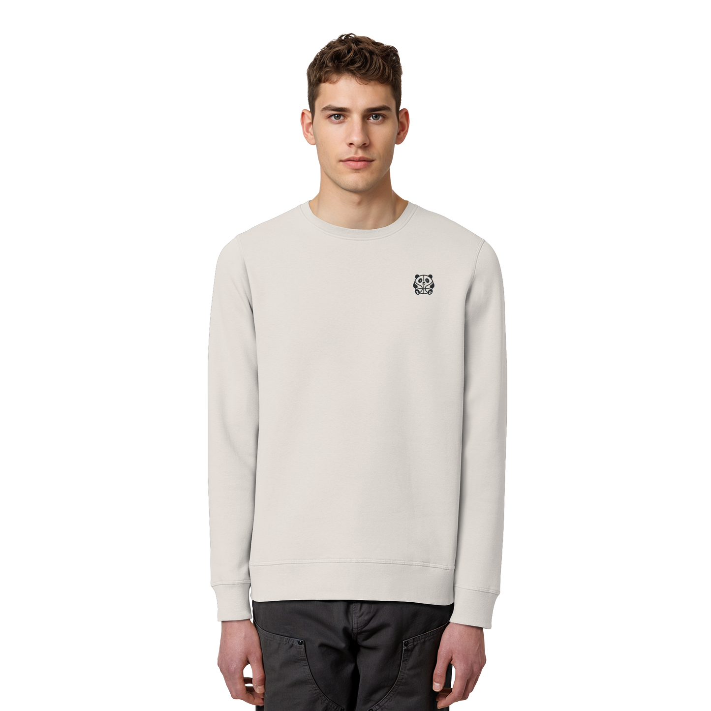 Basketball Panda Backprint - Organic Basic Unisex Sweatshirt