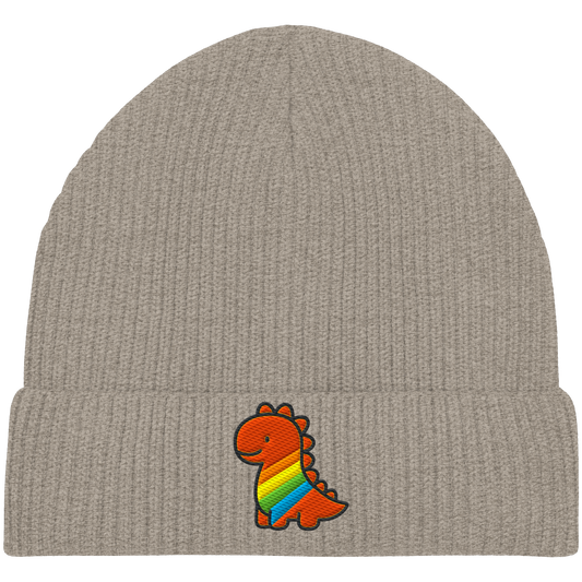 Rainbow Dino - Organic Fisherman Beanie