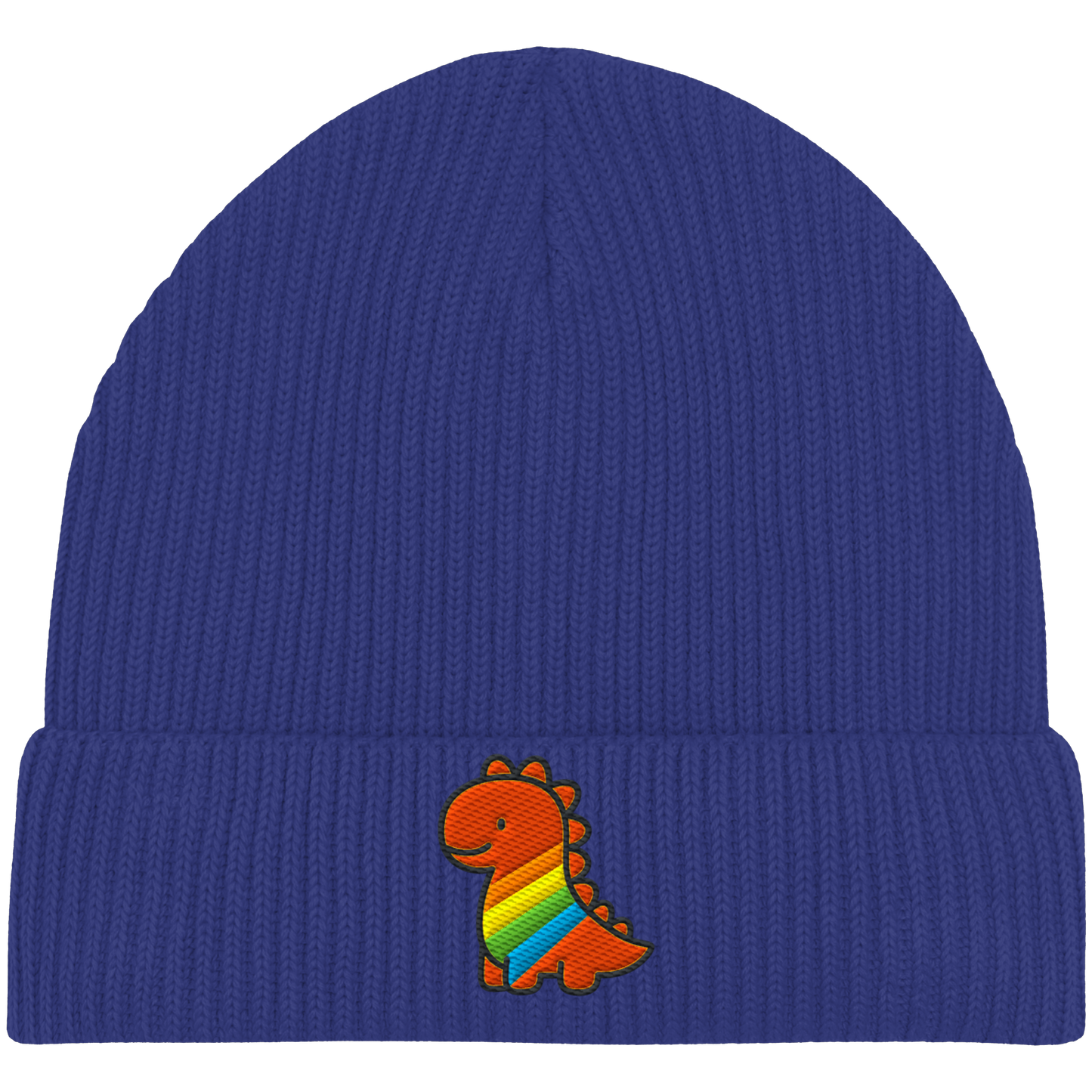 Rainbow Dino - Organic Fisherman Beanie