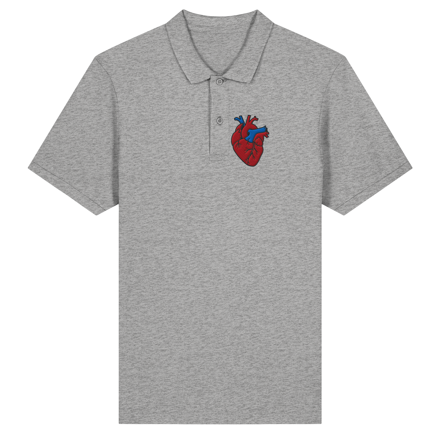 Anatomisch korrektes Herz - Organic Fitted Poloshirt