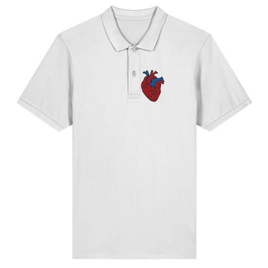 Anatomisch korrektes Herz - Organic Fitted Poloshirt