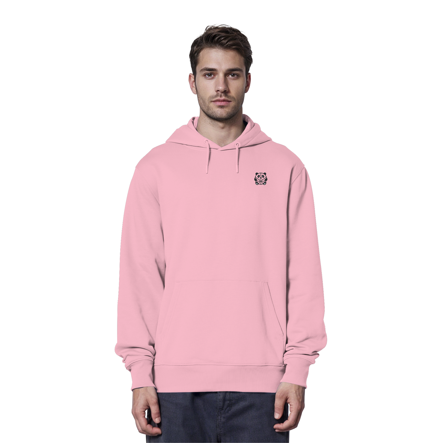 Basketball Panda Backprint - Organic Hoodie
