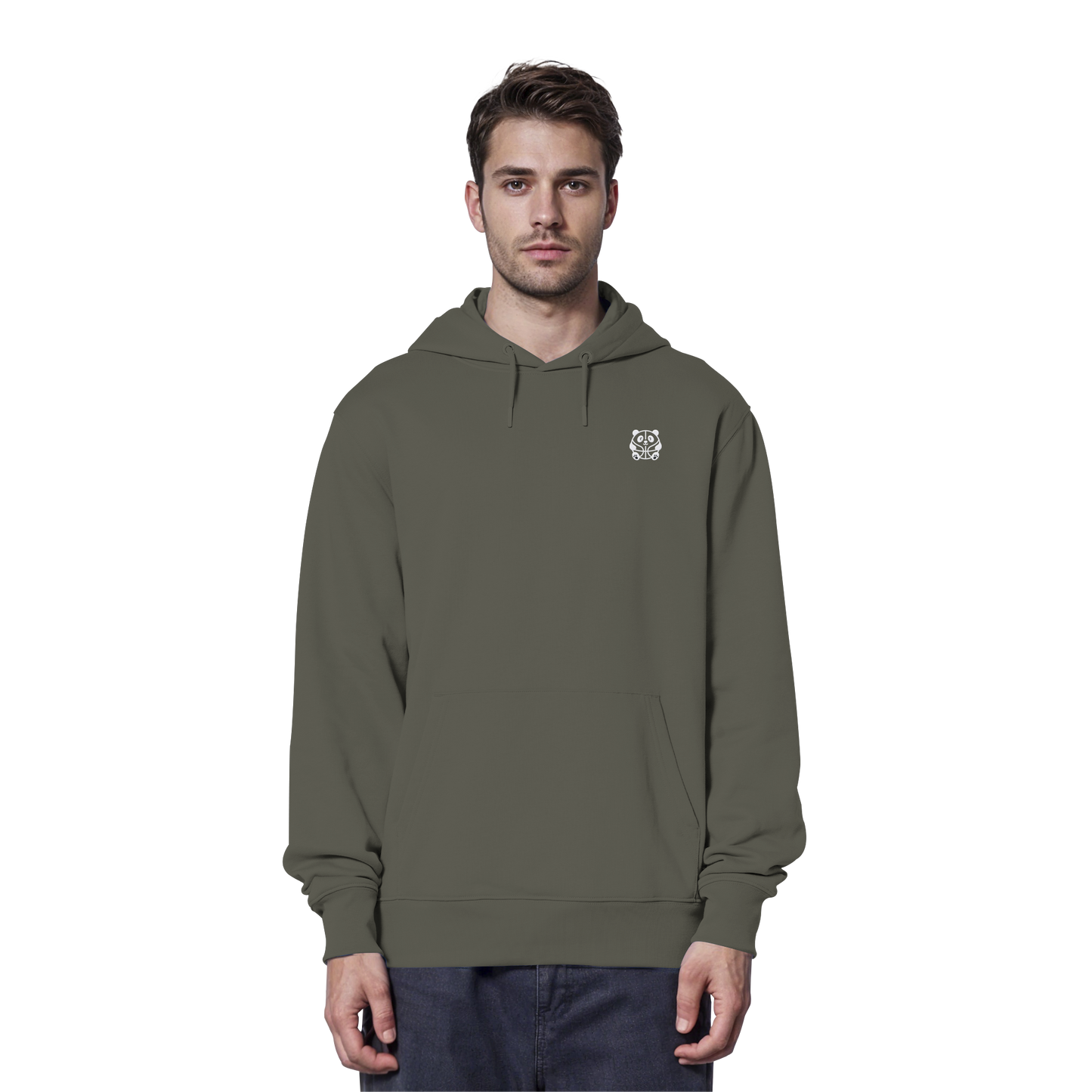 Basketball Panda Backprint - Organic Hoodie