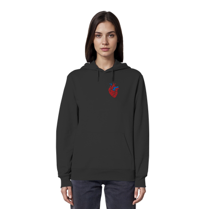 Anatomisch korrektes Herz - Organic Hoodie