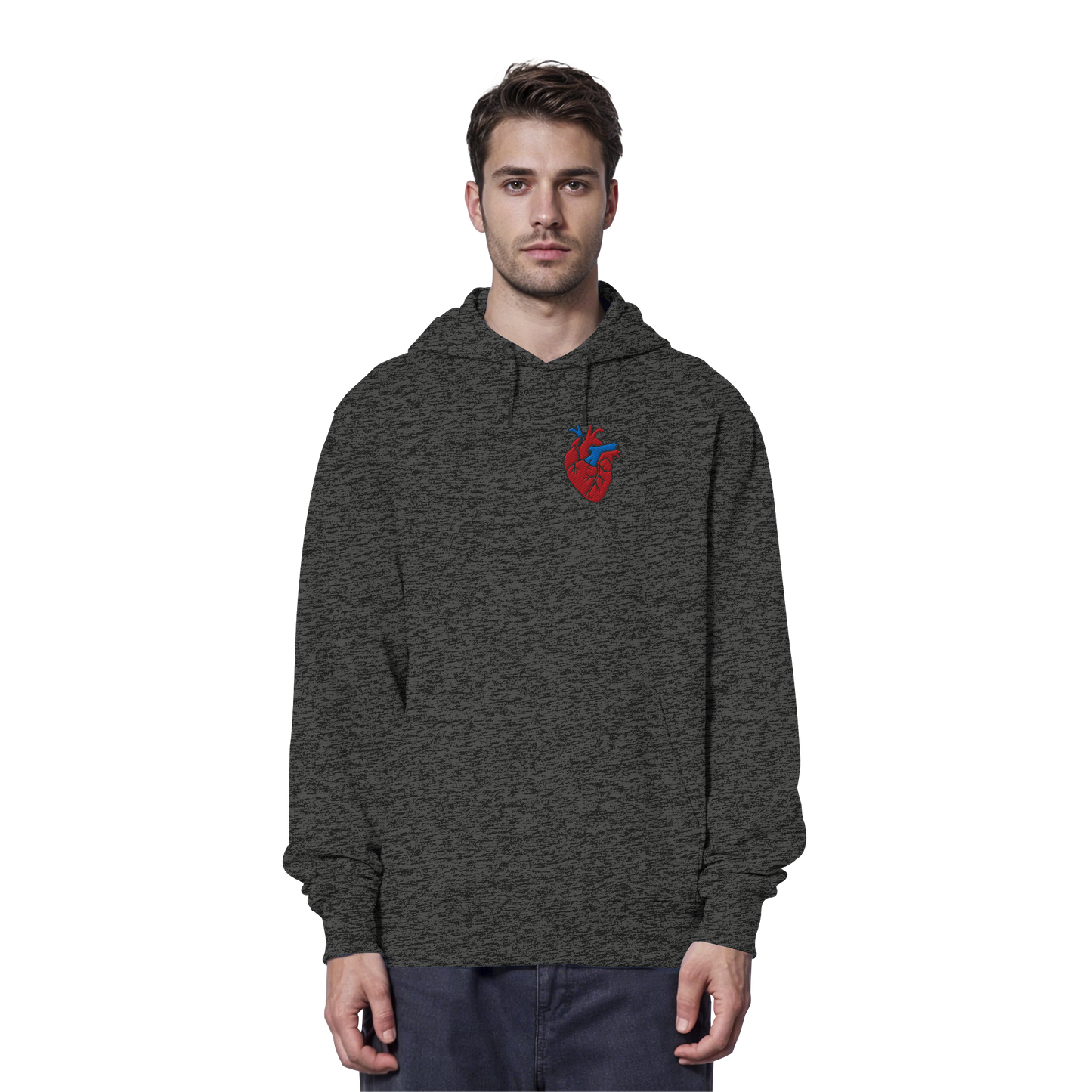 Anatomisch korrektes Herz - Organic Hoodie