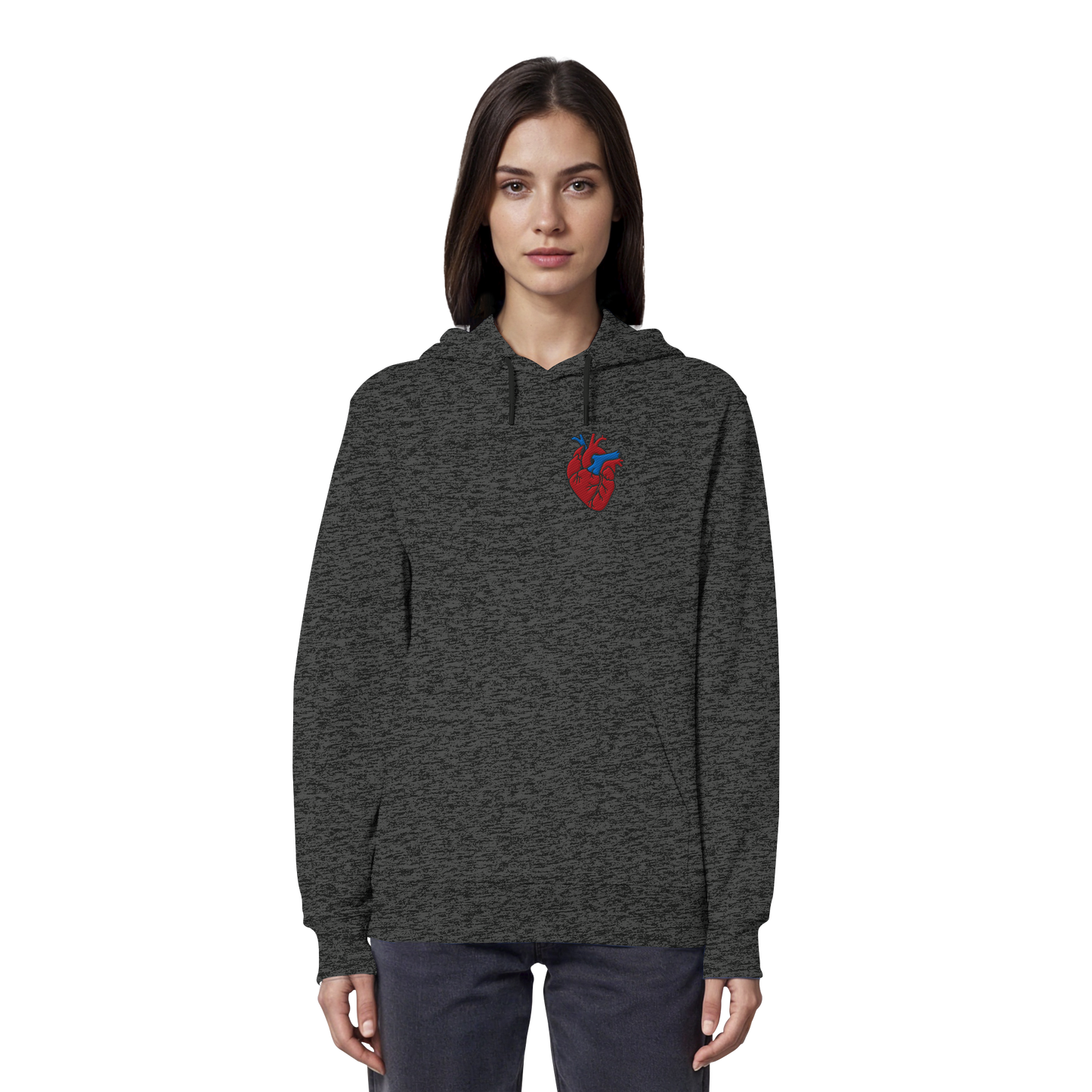 Anatomisch korrektes Herz - Organic Hoodie