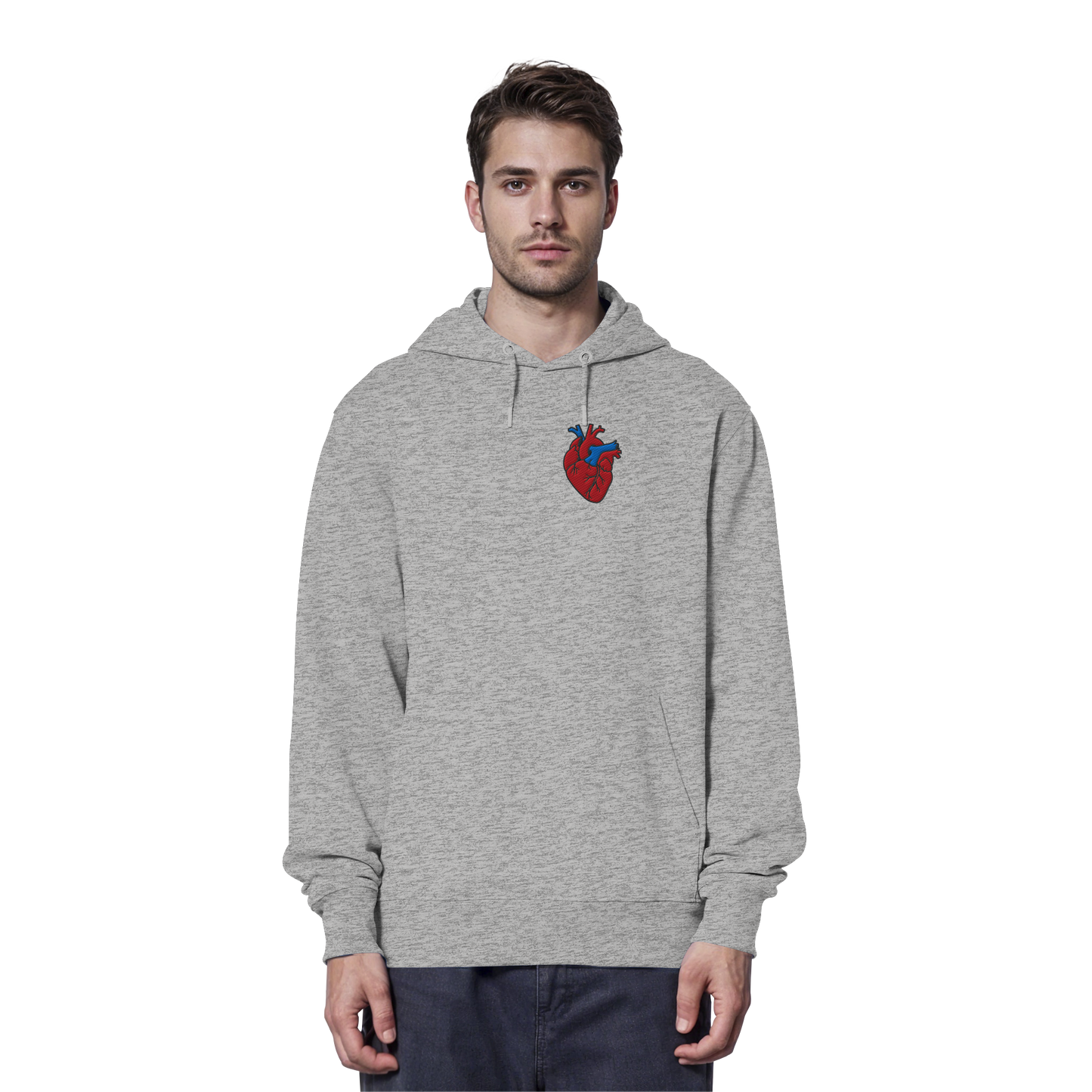 Anatomisch korrektes Herz - Organic Hoodie