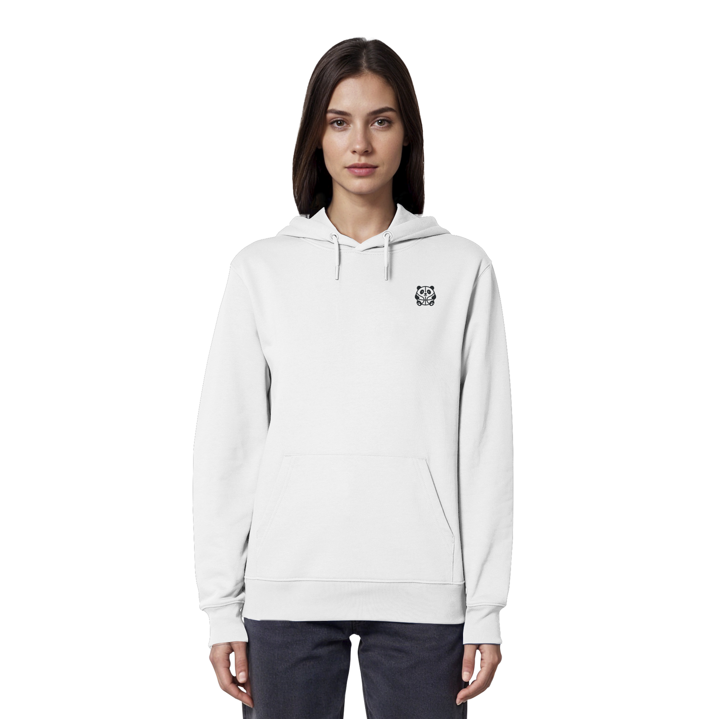 Basketball Panda Backprint - Organic Hoodie