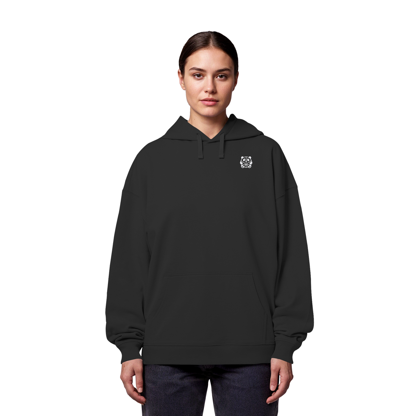 Basketball Panda Backprint - Organic Oversize Hoodie