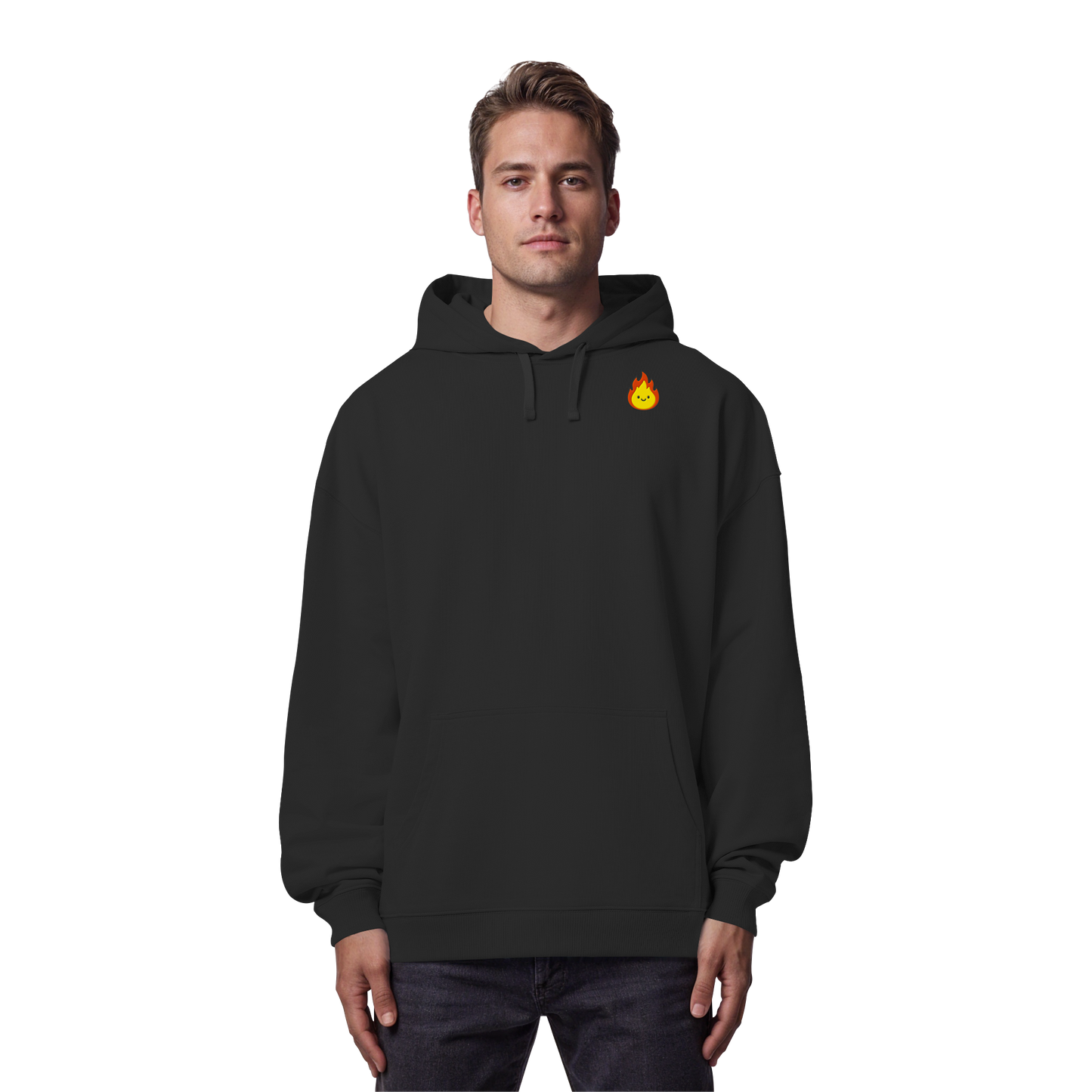 Happy Flame - Organic Oversize Hoodie