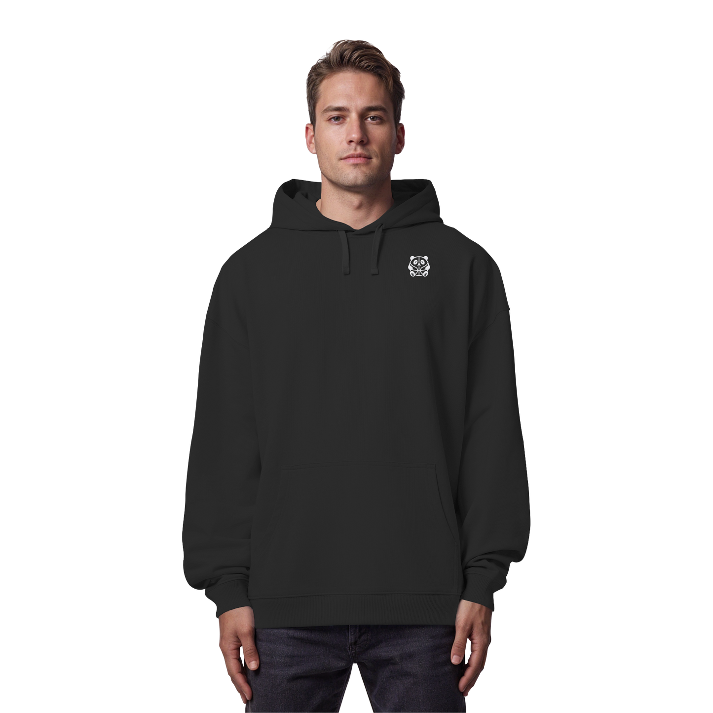 Basketball Panda Backprint - Organic Oversize Hoodie