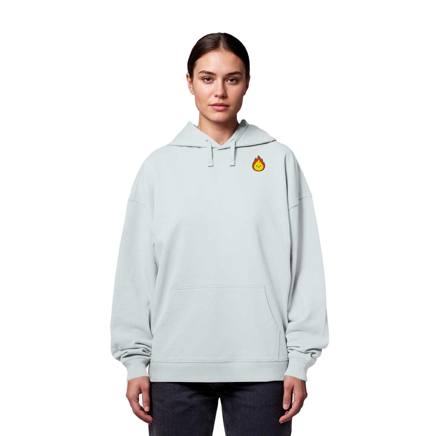 Happy Flame - Organic Oversize Hoodie