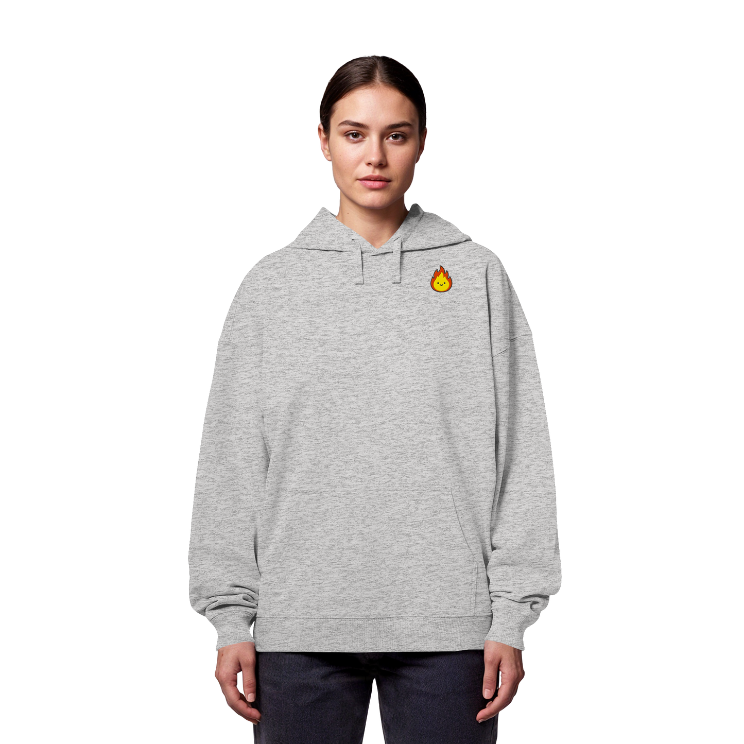 Happy Flame - Organic Oversize Hoodie